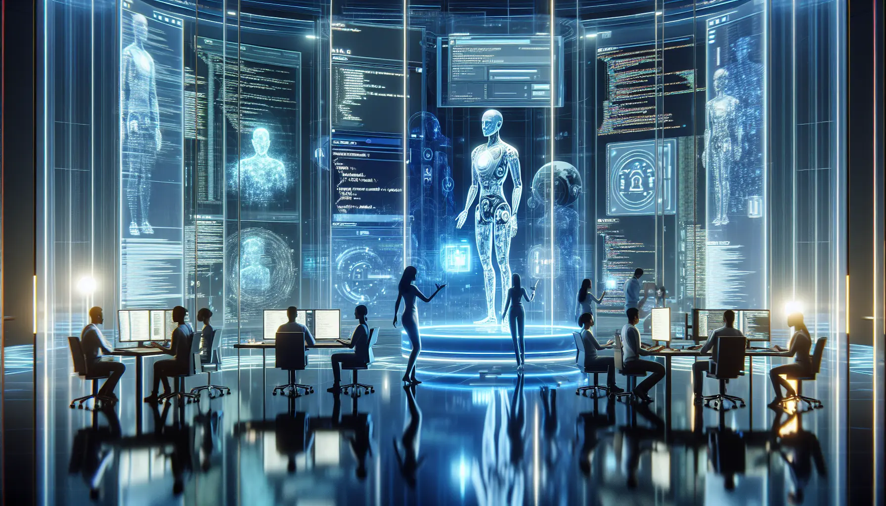 Illustration d’un assistant virtuel personnalisé intégré avec n8n et IA conversationnelle.