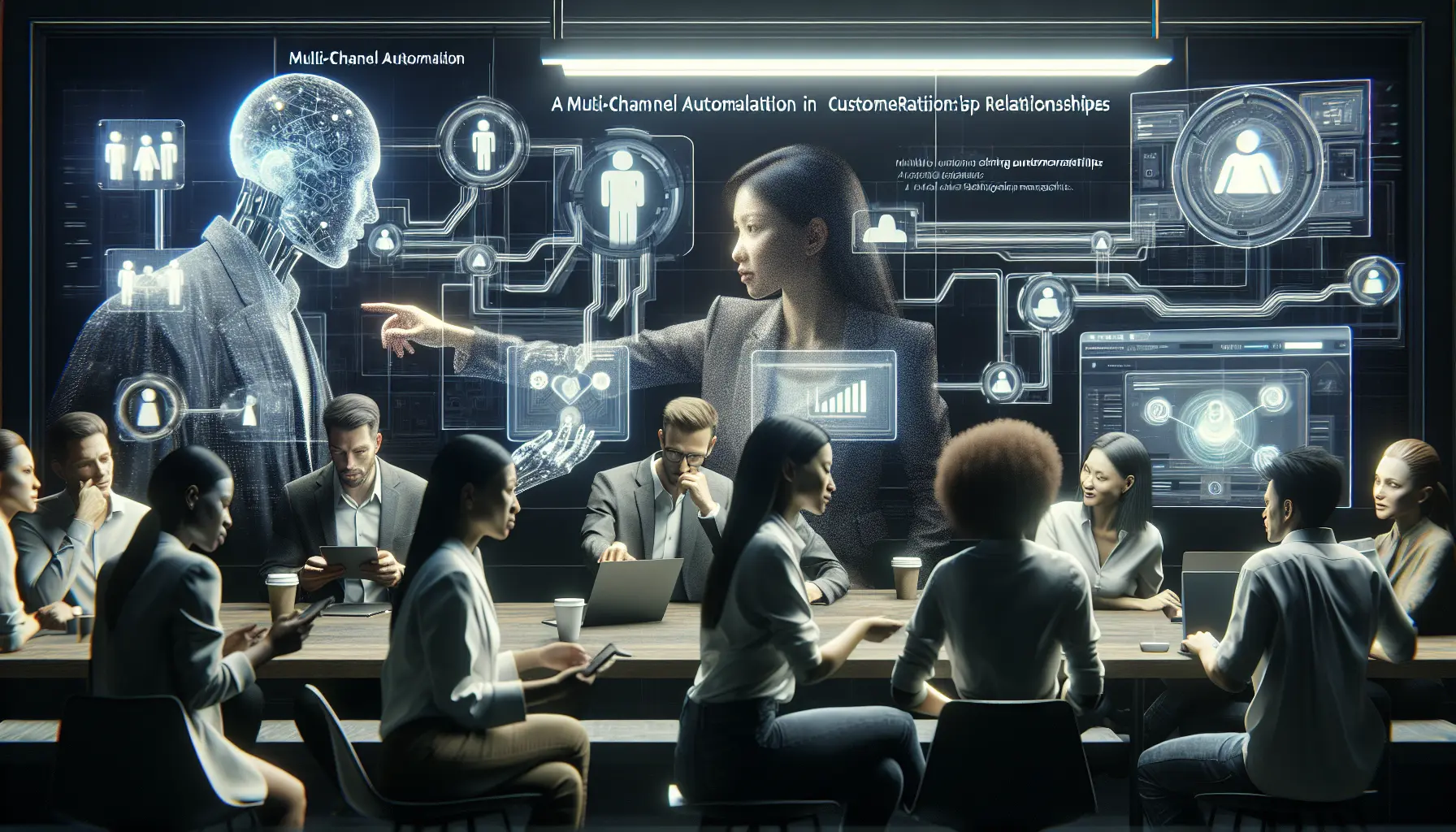 Illustration de l'automatisation multicanal en relation client avec n8n et IA